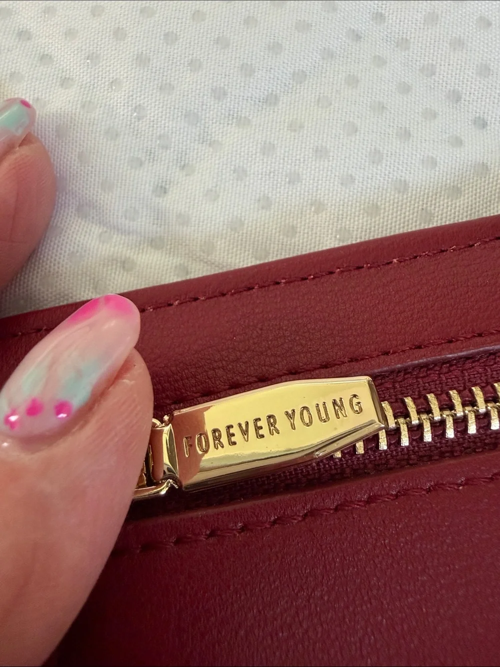 Forever Young Red Card & Key Holder with ID Window